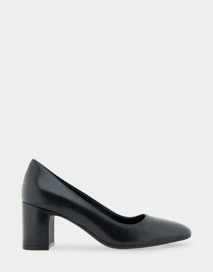 Aerosoles Comfortable Women039s Midheel Pump In Black Leather Black Leather Women Pumps Aerosoles Comfortable Women039s Midheel Pump In Black Leather Black Leather Women Pumps