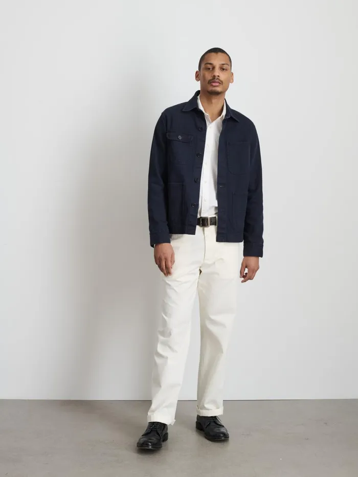 Alex Mill Jackets Coats Men Garment Dyed Work Jacket In Recycled Denim Dark Navy