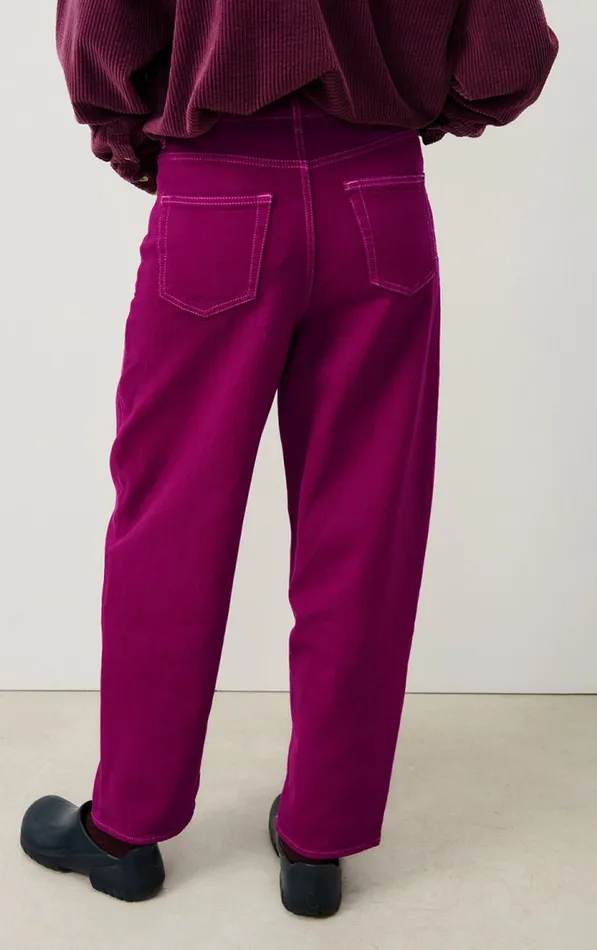 Balloon Jeans Nyolow Overdyed Fuchsia Women American Vintage Jeans