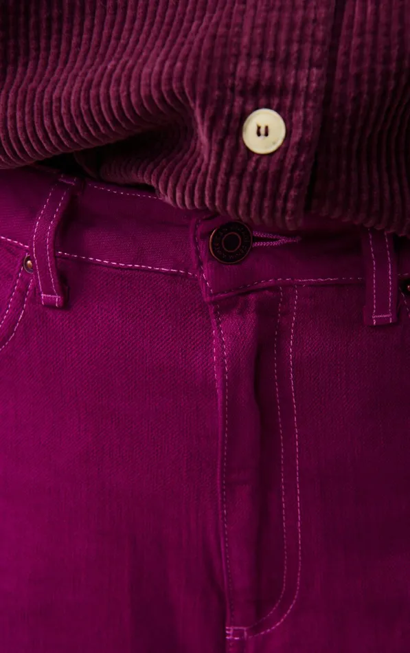 Balloon Jeans Nyolow Overdyed Fuchsia Women American Vintage Jeans