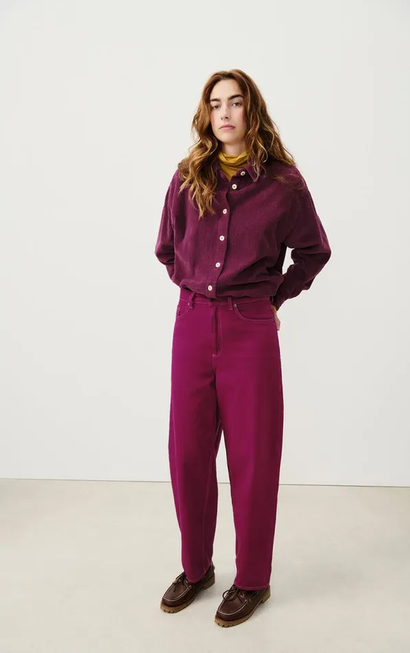 Balloon Jeans Nyolow Overdyed Fuchsia Women American Vintage Jeans
