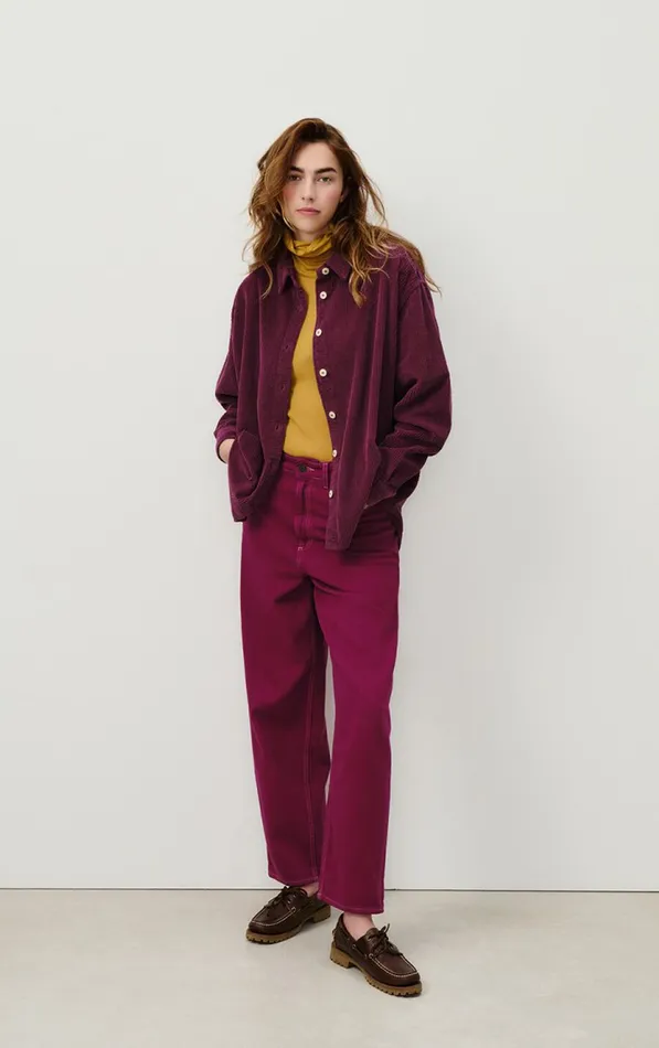 Balloon Jeans Nyolow Overdyed Fuchsia Women American Vintage Jeans