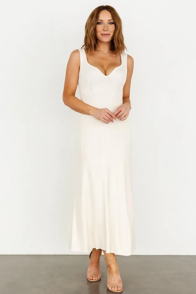 Baltic Born Midi Dresses Women Justine Ribbed Tank Maxi Dress Cream