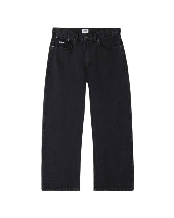 BIGWIG BAGGY DENIM Faded Black BOTTOMS OBEY Clothing Men