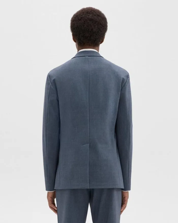 Blazers Jackets Men Theory Clinton Blazer In Printed Precision Ponte Dusty Blue Mel Blazers Jackets Men Theory Clinton Blazer In Printed Precision Ponte Dusty Blue Mel