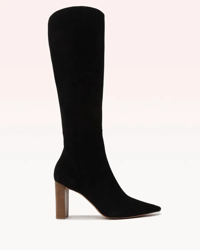 Boots Women Alexandre Birman Elisa Black Knee High Boot 8211 Luxury Leather Boots Black