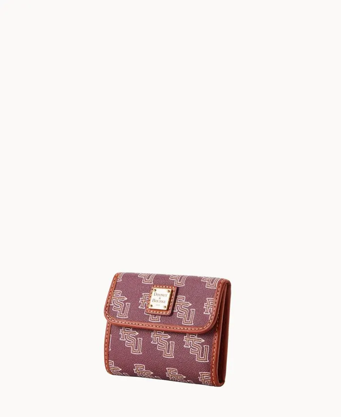 Collegiate Florida State Flap Credit Card Wallet Florida State ManWoman Dooney and Bourke Wallets