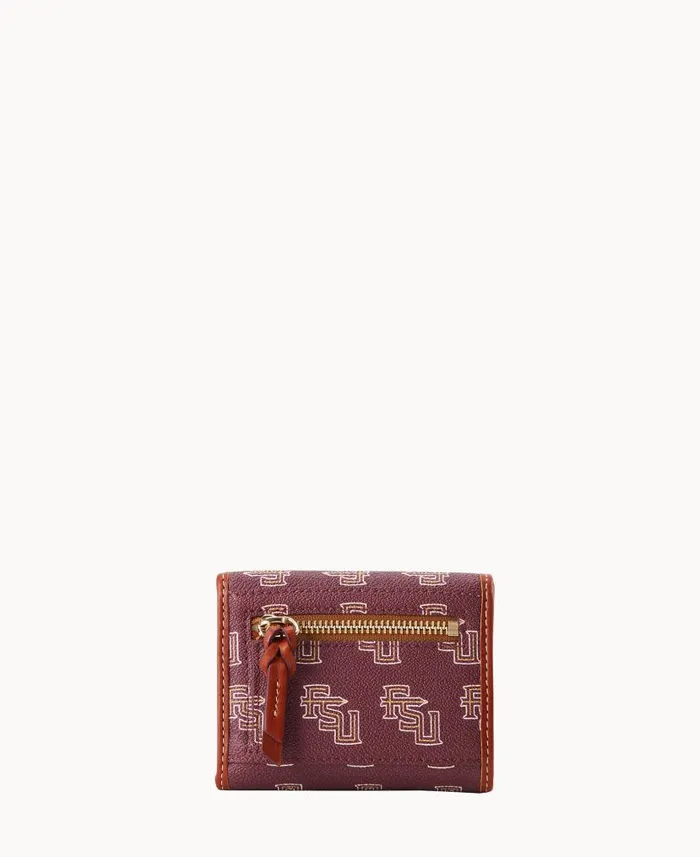 Collegiate Florida State Flap Credit Card Wallet Florida State ManWoman Dooney and Bourke Wallets