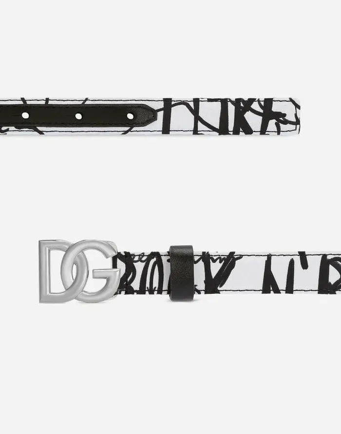Dolce and Gabbana Accessories Children DG Logo Belt Multicolor