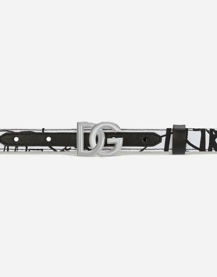Dolce and Gabbana Accessories Children DG Logo Belt Multicolor