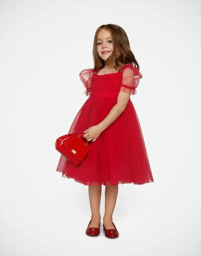 Dolce and Gabbana Accessories Children Patent Leather Mini Sicily Bag Red