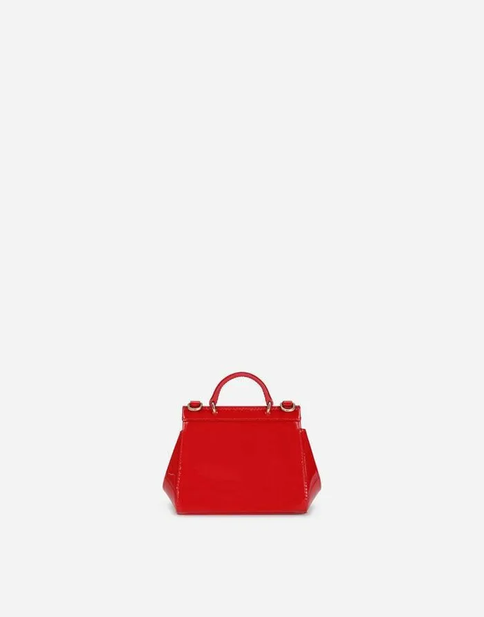 Dolce and Gabbana Accessories Children Patent Leather Mini Sicily Bag Red