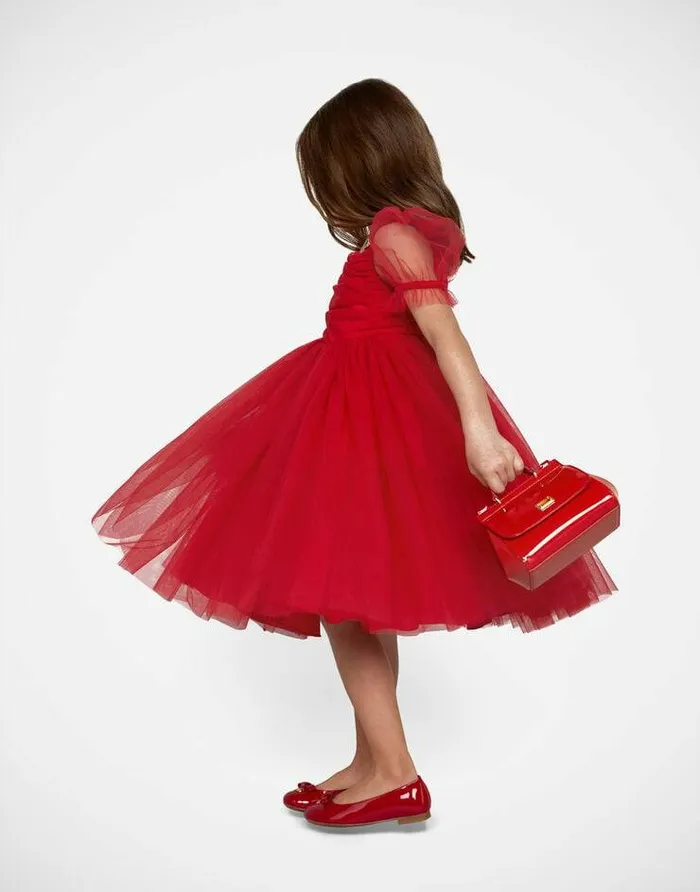 Dolce and Gabbana Accessories Children Patent Leather Mini Sicily Bag Red