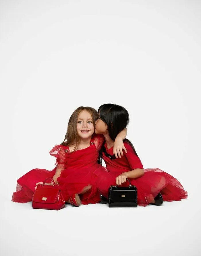 Dolce and Gabbana Accessories Children Patent Leather Mini Sicily Bag Red