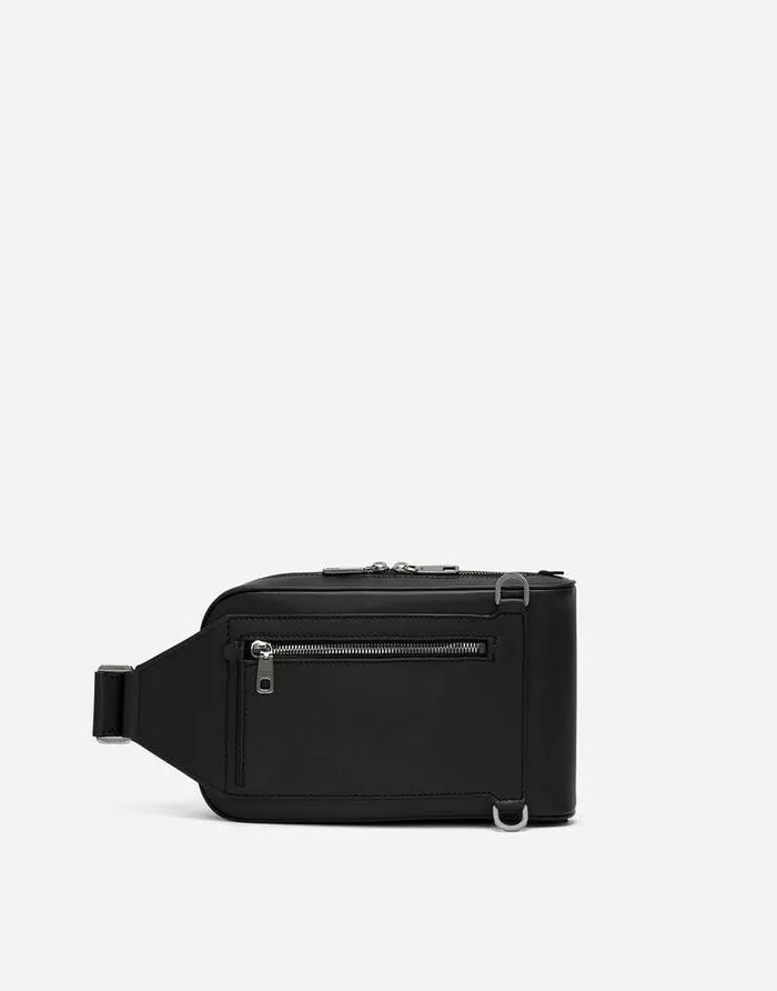 Dolce and Gabbana Backpacks And Fanny Packs Men Calfskin Belt Bag With Raised Logo Black Dolce and Gabbana Backpacks And Fanny Packs Men Calfskin Belt Bag With Raised Logo Black