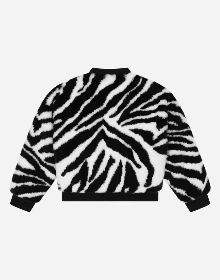 Dolce and Gabbana Coats And Jackets Children Zebradesign Faux Fur Bomber Jacket Multicolor Dolce and Gabbana Coats And Jackets Children Zebradesign Faux Fur Bomber Jacket Multicolor