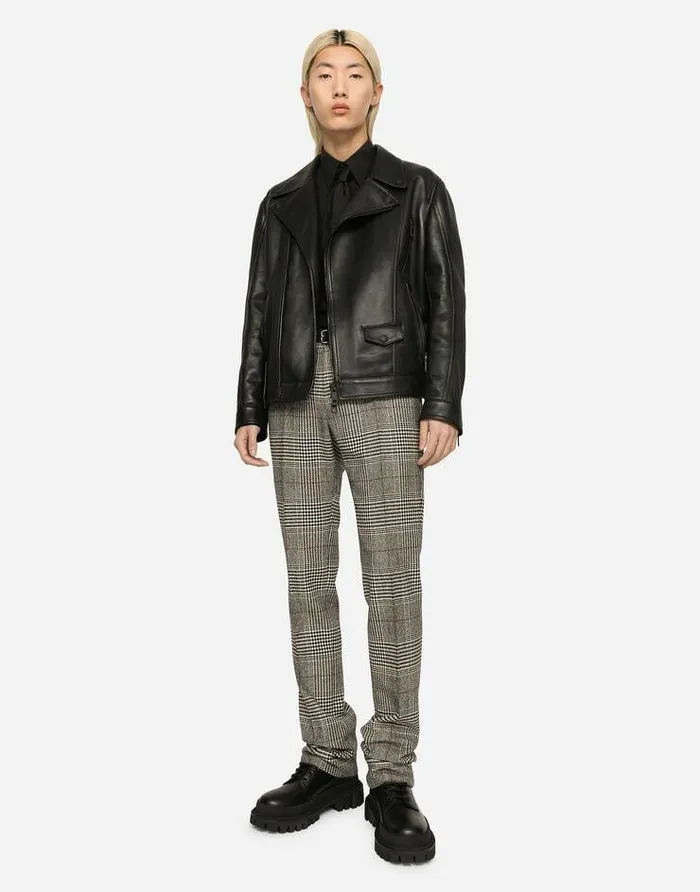 Dolce and Gabbana Coats And Jackets Men Lambskin Jacket Multicolor Dolce and Gabbana Coats And Jackets Men Lambskin Jacket Multicolor
