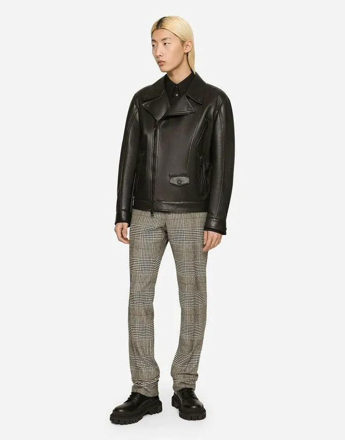 Dolce and Gabbana Coats And Jackets Men Lambskin Jacket Multicolor Dolce and Gabbana Coats And Jackets Men Lambskin Jacket Multicolor