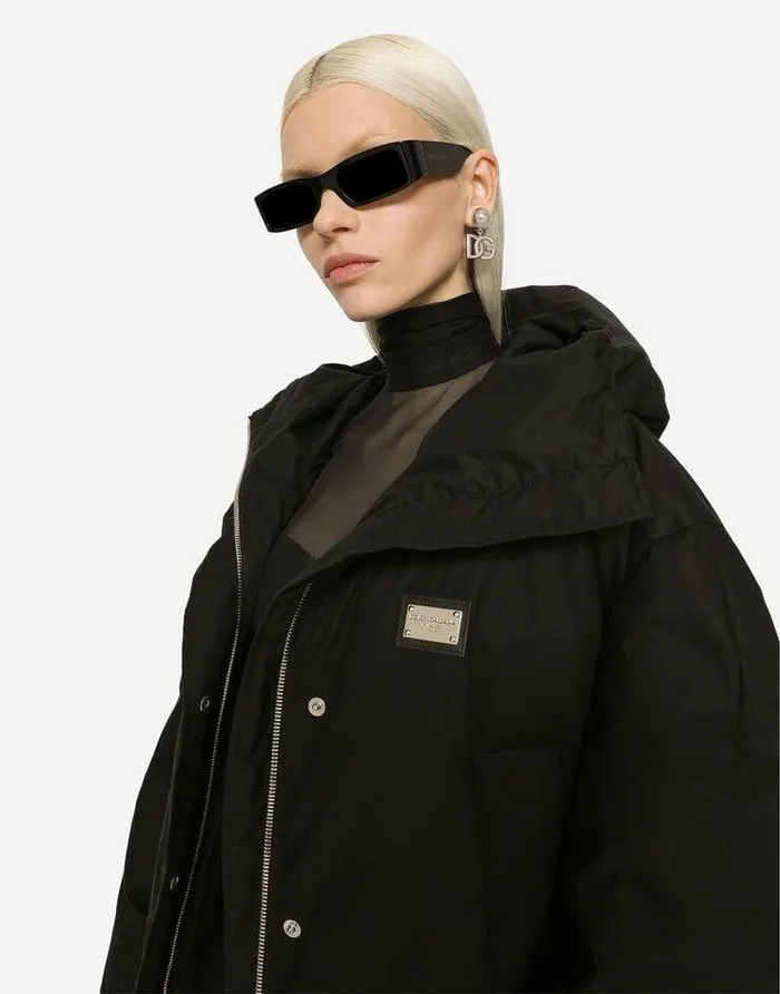 Dolce and Gabbana Coats And Jackets Women Short Nylon Jacket Black