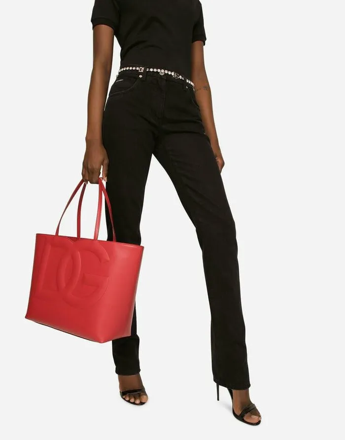 Dolce and Gabbana DG Logo Bag Women Medium DG Logo Shopper Red Dolce and Gabbana DG Logo Bag Women Medium DG Logo Shopper Red