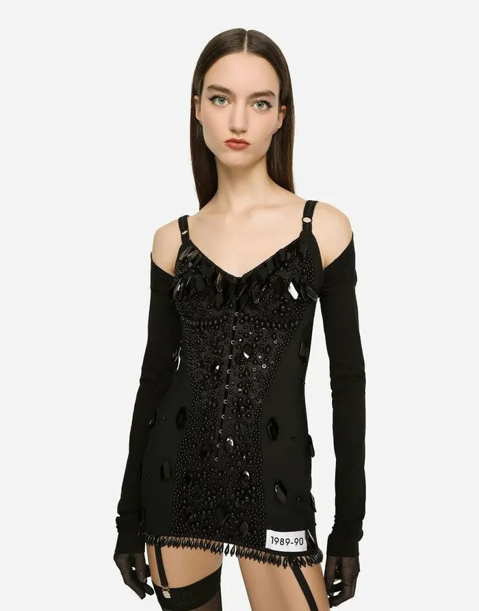 Dolce and Gabbana Dresses Women KIM DOLCEandGABBANA Embroidered Minidress Black