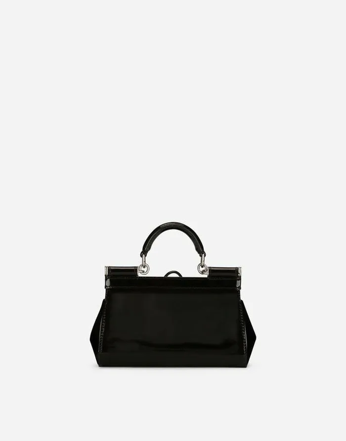Dolce and Gabbana Handbags Women KIM DOLCEandGABBANA Small Sicily Bag In Polished Calfskin With Coin Pocket Black Dolce and Gabbana Handbags Women KIM DOLCEandGABBANA Small Sicily Bag In Polished Calfskin With Coin Pocket Black