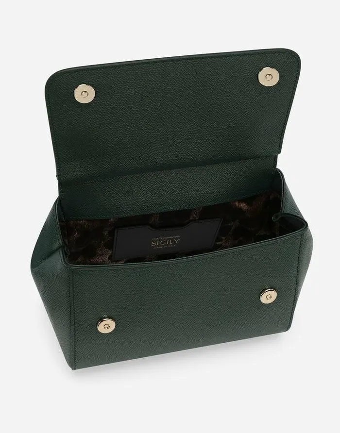 Dolce and Gabbana Handbags Women Medium Sicily Handbag Green Dolce and Gabbana Handbags Women Medium Sicily Handbag Green
