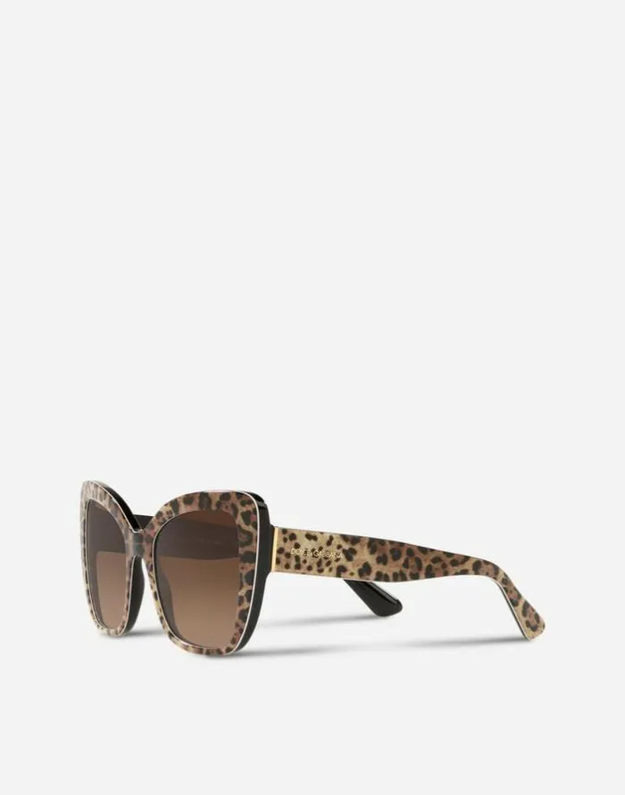 Dolce and Gabbana Icons Women Print Family Sunglasses Leo Print