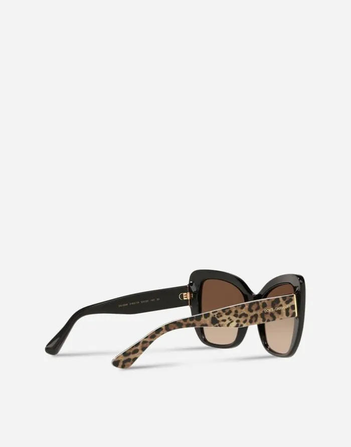 Dolce and Gabbana Icons Women Print Family Sunglasses Leo Print