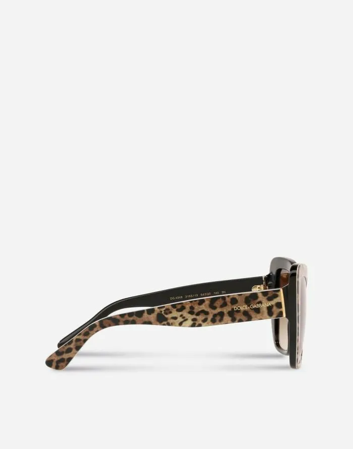 Dolce and Gabbana Icons Women Print Family Sunglasses Leo Print