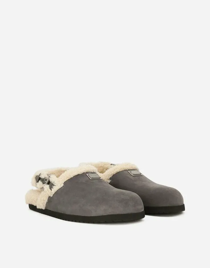 Dolce and Gabbana Sandals And Slides Men Nubuck Mules Multicolor