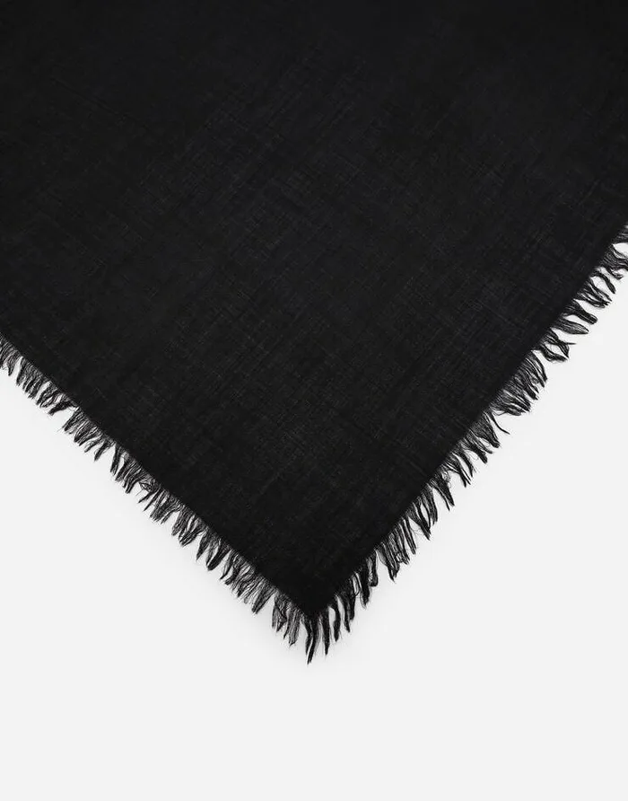 Dolce and Gabbana Scarves And Silks Men 120215120 Wool Silk Cashmere Yoke Black Dolce and Gabbana Scarves And Silks Men 120215120 Wool Silk Cashmere Yoke Black