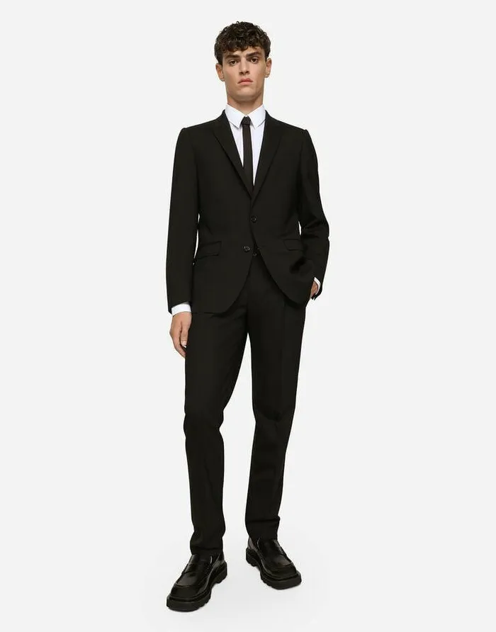 Dolce and Gabbana Shirts Men Stretch Poplin Goldfit Shirt White