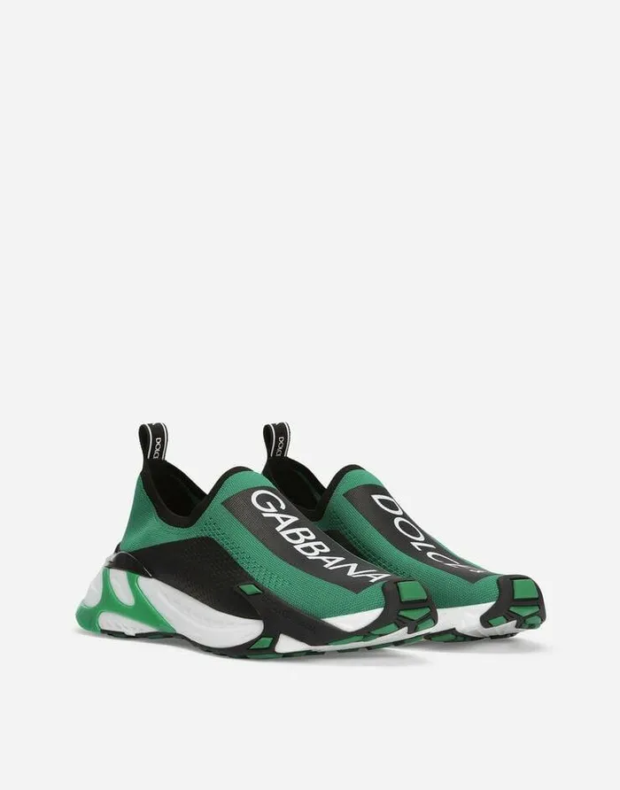 Dolce and Gabbana Sneakers Men Stretch Mesh Fast Sneakers Green Dolce and Gabbana Sneakers Men Stretch Mesh Fast Sneakers Green