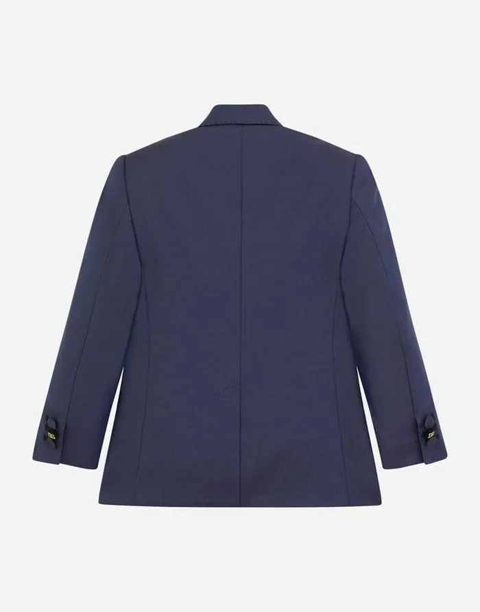 Dolce and Gabbana Suits Children Singlebreasted Woolen Jacket Blue Dolce and Gabbana Suits Children Singlebreasted Woolen Jacket Blue