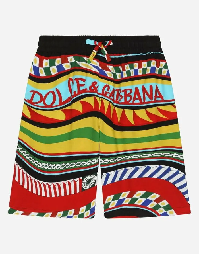 Dolce and Gabbana Trousers And Shorts Children Carrettoprint Shorts Multicolor Dolce and Gabbana Trousers And Shorts Children Carrettoprint Shorts Multicolor