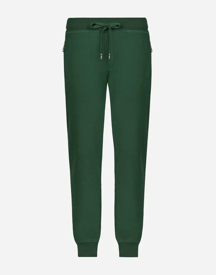 Dolce and Gabbana Trousers And Shorts Men Jersey Jogging Pants With Branded Tag Multicolor