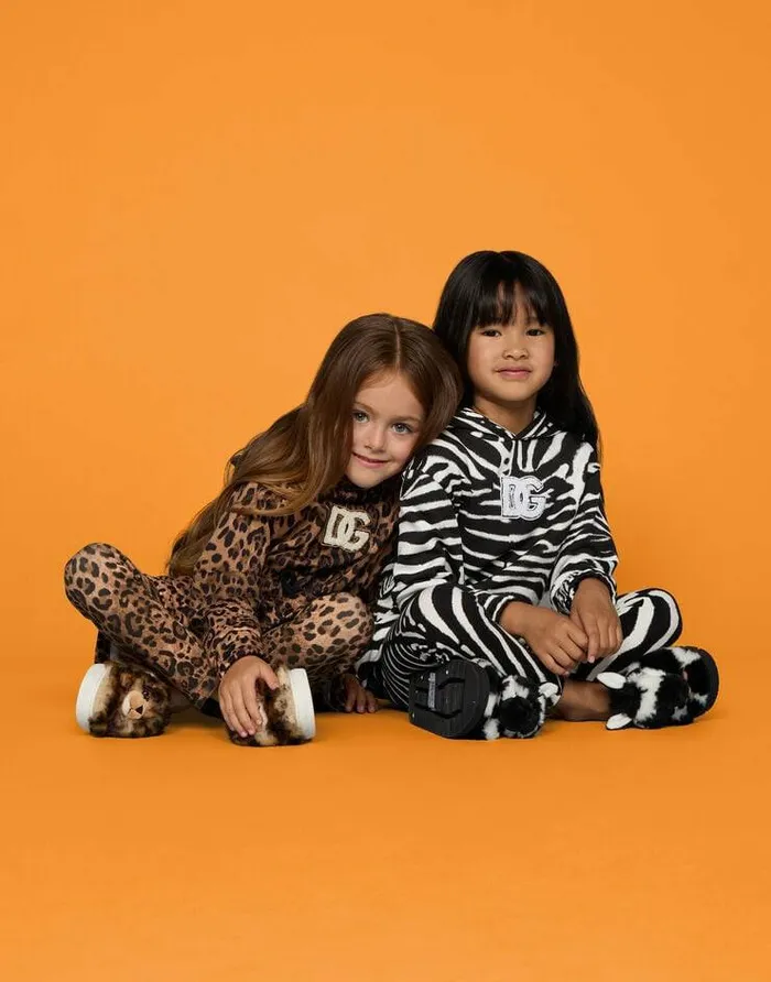 Dolce and Gabbana Trousers And Skirts Children Leopardprint Interlock Leggings Multicolor