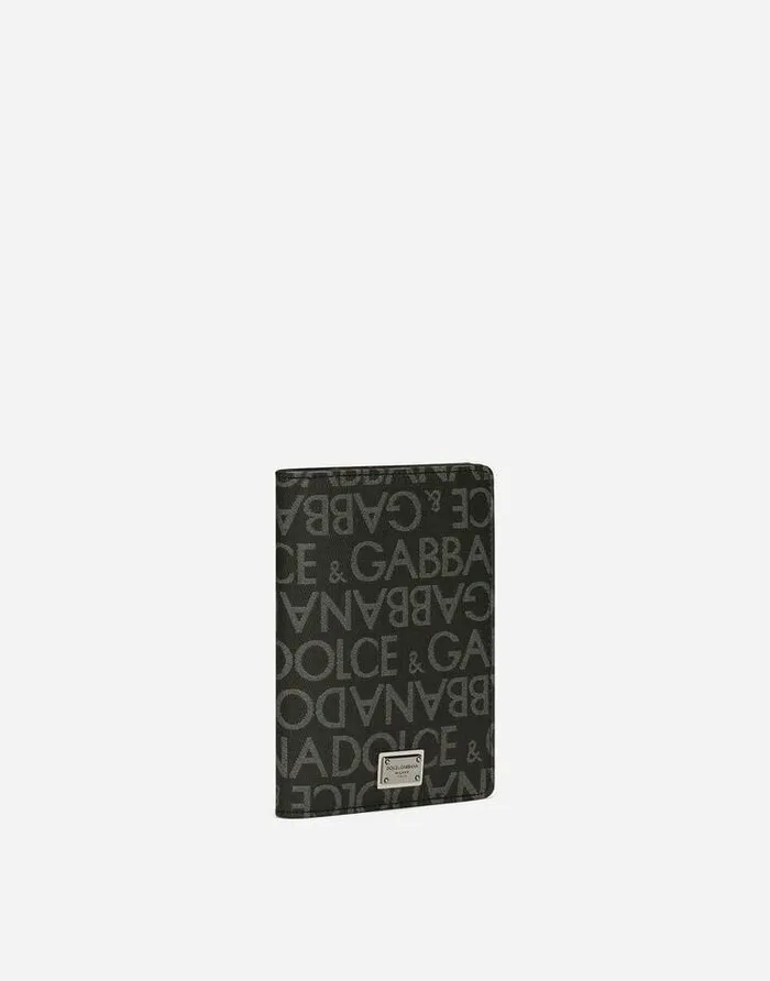 Dolce and Gabbana Wallets And Small Leather Goods Men Coated Jacquard Passport Holder Multicolor Dolce and Gabbana Wallets And Small Leather Goods Men Coated Jacquard Passport Holder Multicolor