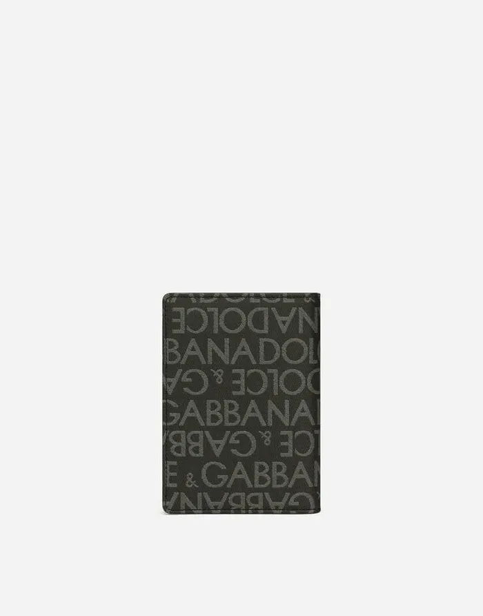 Dolce and Gabbana Wallets And Small Leather Goods Men Coated Jacquard Passport Holder Multicolor Dolce and Gabbana Wallets And Small Leather Goods Men Coated Jacquard Passport Holder Multicolor