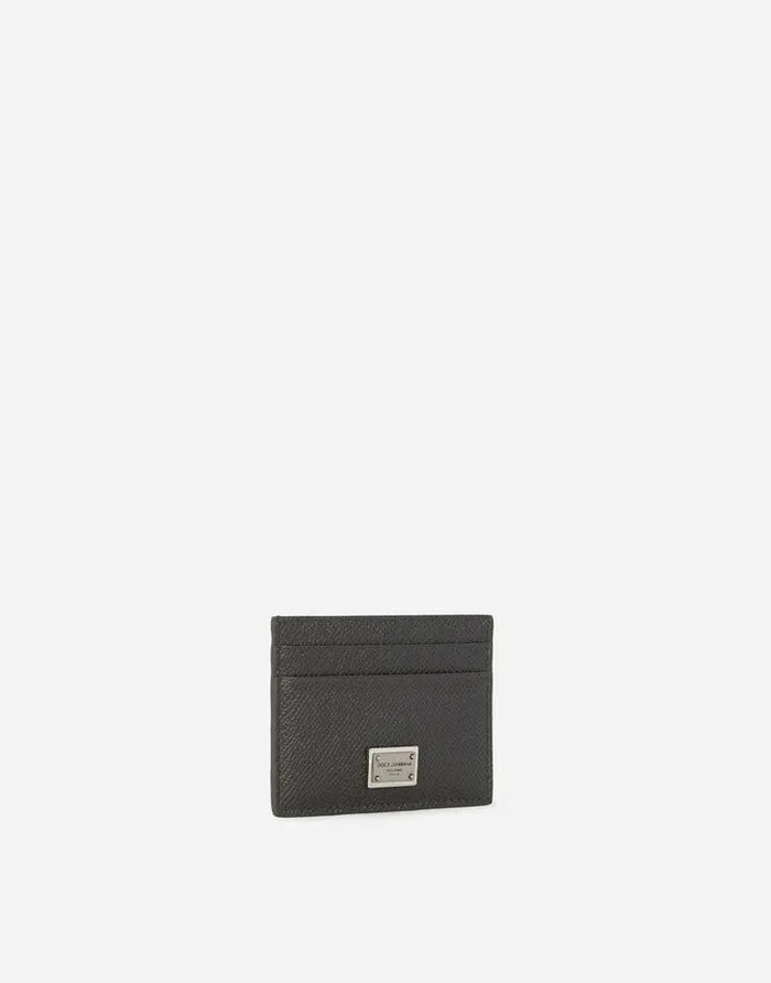 Dolce and Gabbana Wallets And Small Leather Goods Men Dauphine Calfskin Card Holder Grey Dolce and Gabbana Wallets And Small Leather Goods Men Dauphine Calfskin Card Holder Grey