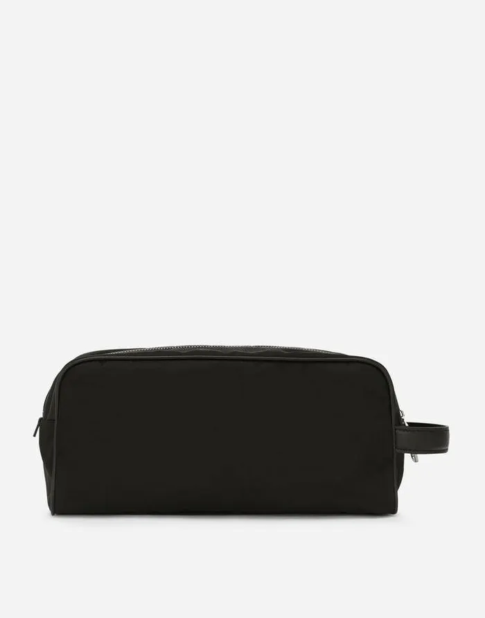 Dolce and Gabbana Wallets And Small Leather Goods Men Nylon And Calfskin Toiletry Bag Black Dolce and Gabbana Wallets And Small Leather Goods Men Nylon And Calfskin Toiletry Bag Black
