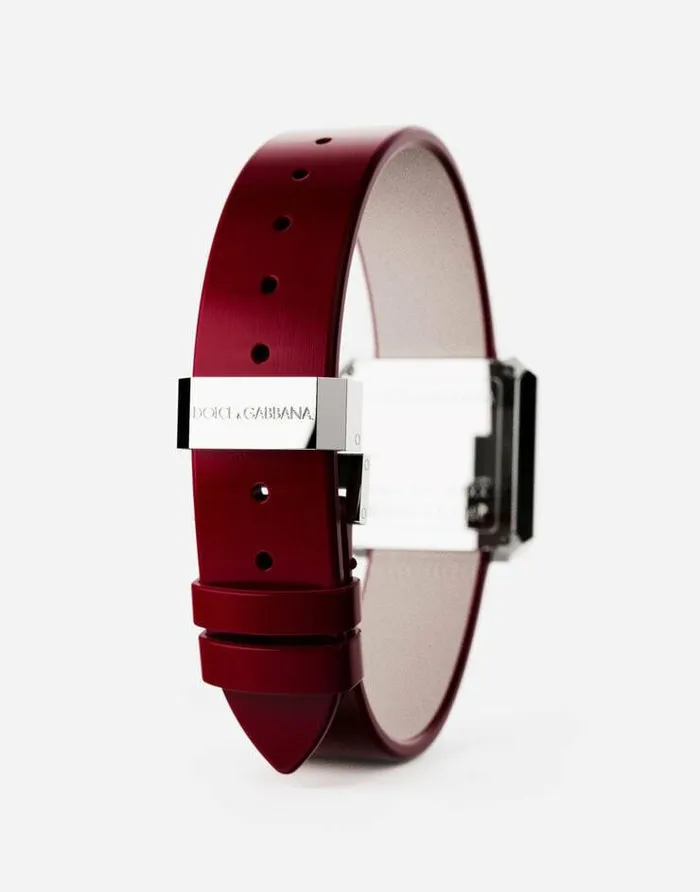 Dolce and Gabbana WatchesandStraps Women Sofia Steel Watch With Colorless Diamonds Bordeaux