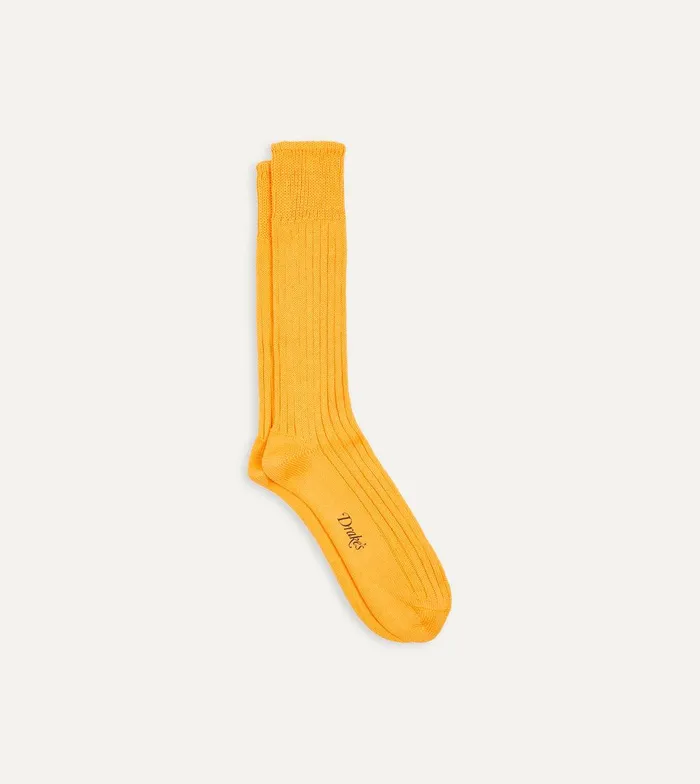 Drake039s Yellow Cotton Sports Socks 8211 Accessories
