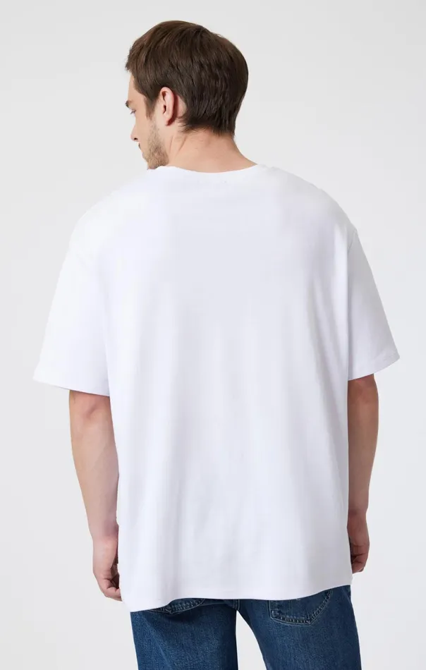 Drop Shoulder TShirt In White Men Mavi Jeans TShirts Drop Shoulder TShirt In White Men Mavi Jeans TShirts