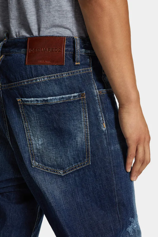 Dsquared2 Jeans Be Cool Be Nice Wash Loose Jeans Navy 8211 Men