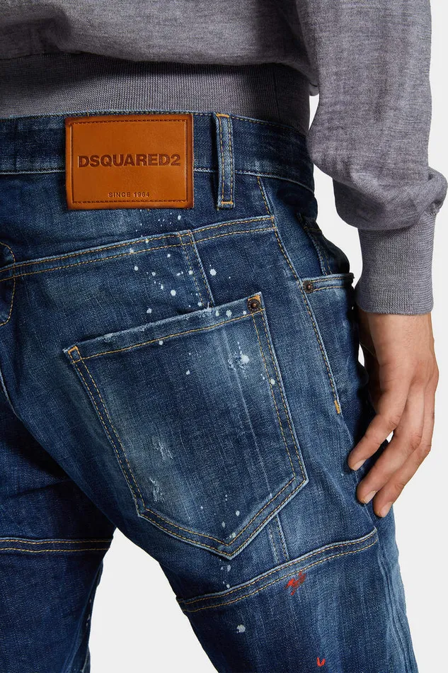 Dsquared2 Jeans Medium Easy Wash Tidy Biker Jeans Navy 8211 Men