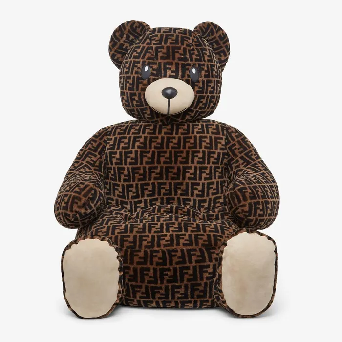 Fendi Accessories Pouffe Armchair FF Logo Shearling Teddy Bear Pouffe Armchair 8211 Kids