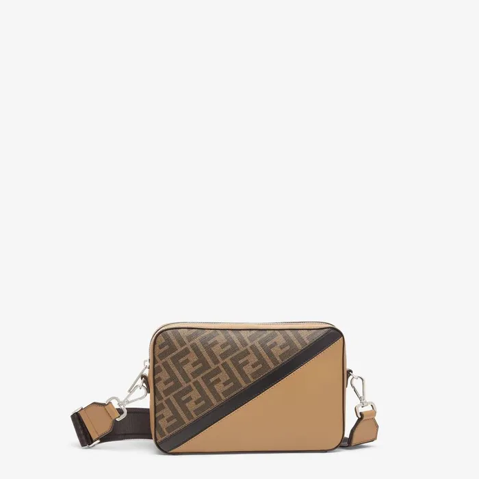 Fendi Messenger Bags Fendi Diagonal Camera Case Multicolor Leather Bag 8211 Men