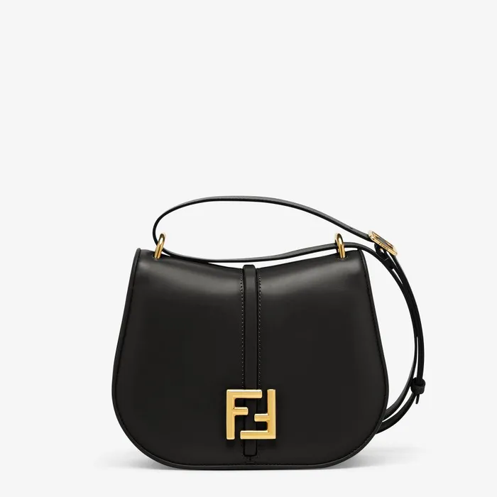Fendi Shoulder and Crossbody Bags Cmon Medium Black Smooth And Fullgrain Leather Bag 8211 Women